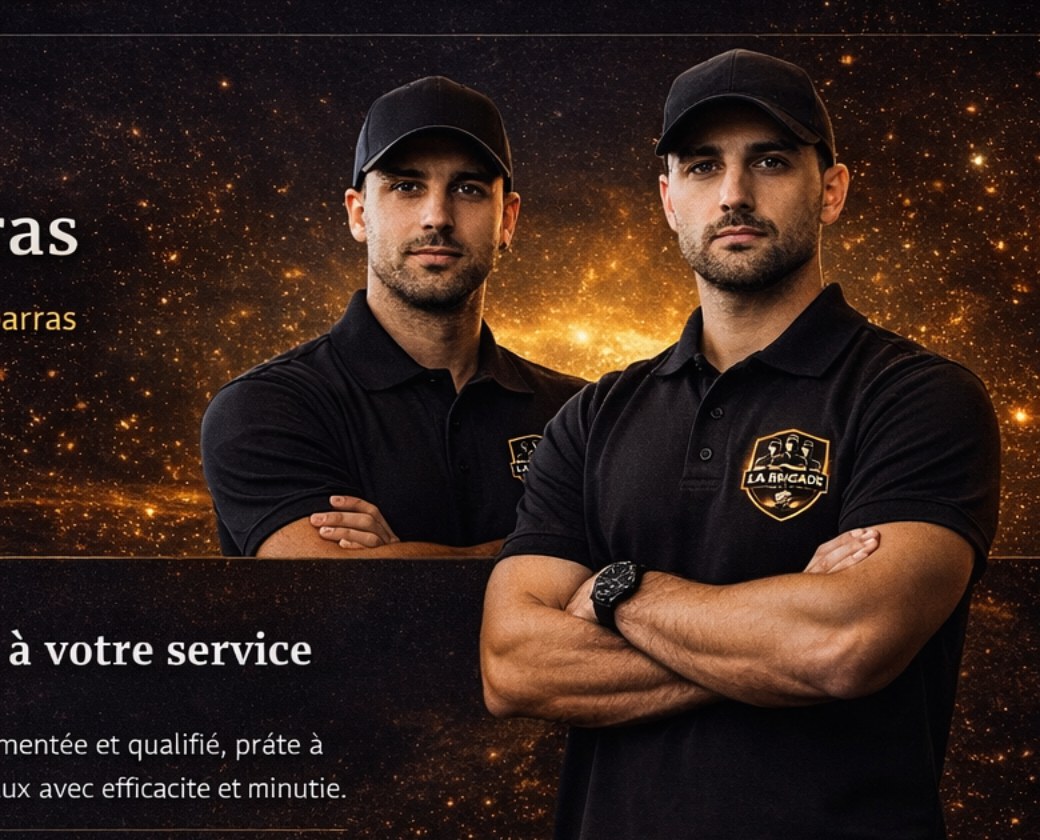 L’équipe sur un visuel premium
