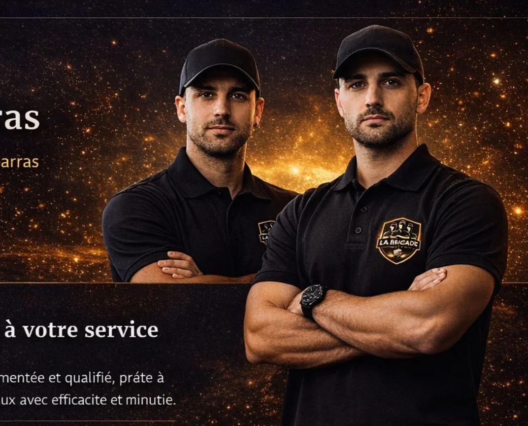 L’équipe sur un visuel premium